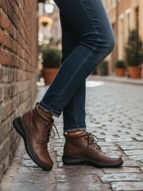 NATURALIZER 6½ MENS 8 WOMENS Brown Leather Ankle Boots